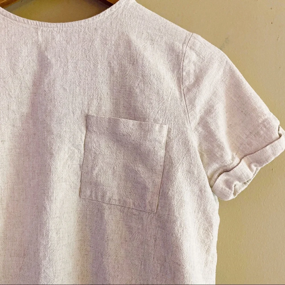 Cream linen top - Picture 2 of 4